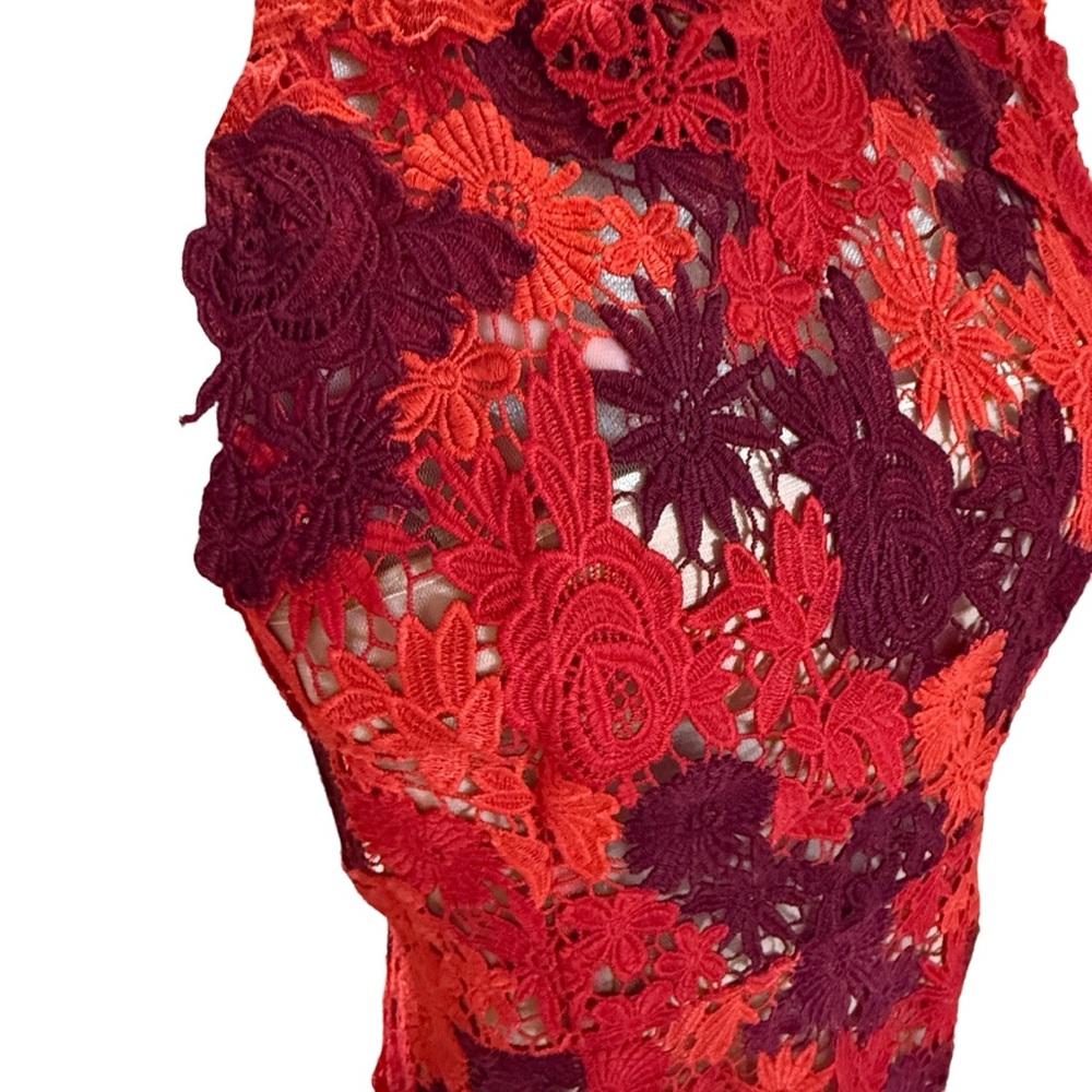 Anthropologie HD in‎ Paris lace garden sleeveless sheath dress sz 12 - Picture 9 of 14
